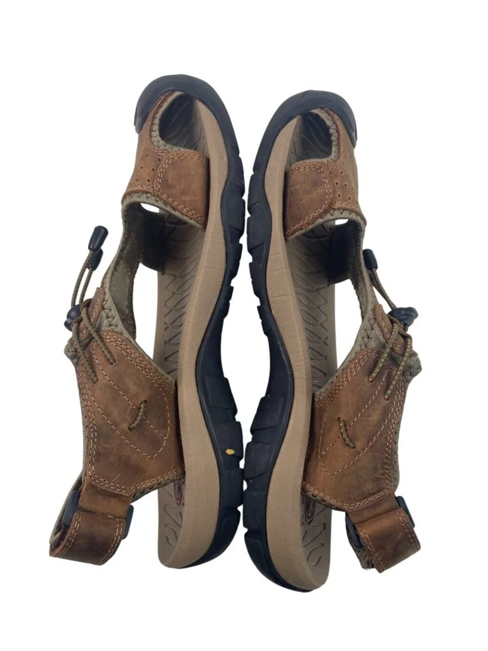 Rojeam Mens Brown Walking Sandals Closed Toe Beach Shoes Size 10